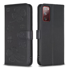 Flip Case for compatible with Samsung Galaxy S20 Card Slots Holder Kickstand Clover Flower Wallet Pu Leather Multi-color