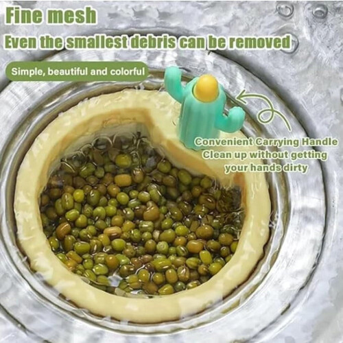 Cactus Kitchen Sink Strainer Press, Automatic Dumping Basket, Multi-Functional Lifting Filter Net for Home Use