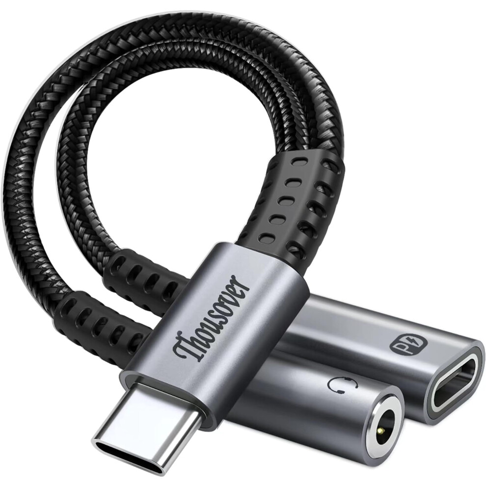 Usb C To 3.5Mm Headphone And Charger Adapter,2-In-1 Usb C To Aux Audio Adapter With Pd 60W Fast Charging Compatible 9389440622654