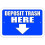 Deposit Trash Here Arrow Sign 1