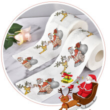 Funny Christmas Toilet Paper Roll - Santa Holiday Toilet Paper for Christmas Decorations