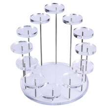 Cupcake Stand akryylinen näyttöteline koruille, kakulle ja jälkiruoalle Ra Transparent12
