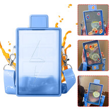 Yakbaofuo Hot Sale Cake Mould Rectangular Plastic Cup Fitness Large-capacity Convenient Strap Water Bottle