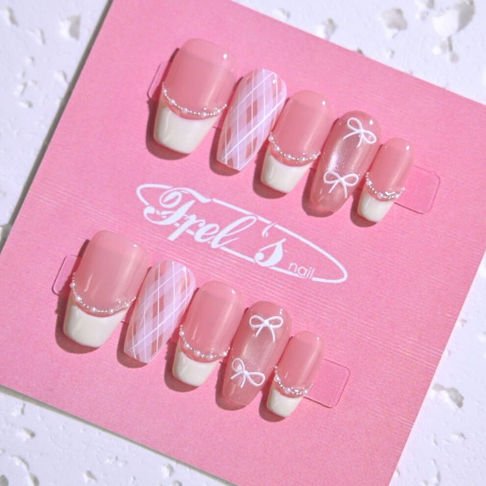 Frely's nail BALLERINA Loving Young Girl S,Handmade nail art,Press-On Nails, Holiday Gift Set with Holiday