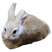 ZTGD Cute 15cm Mini Realistic Simulation Rabbit Plush Toy Animal Bunny Model Gift