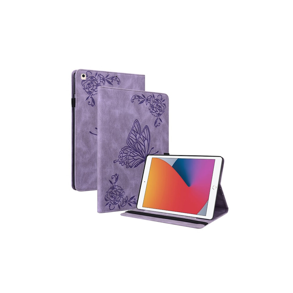 Leather Case Compatible With Ipad 10.2 8Th Generation (2020) Butterflies Purple 9110895344194