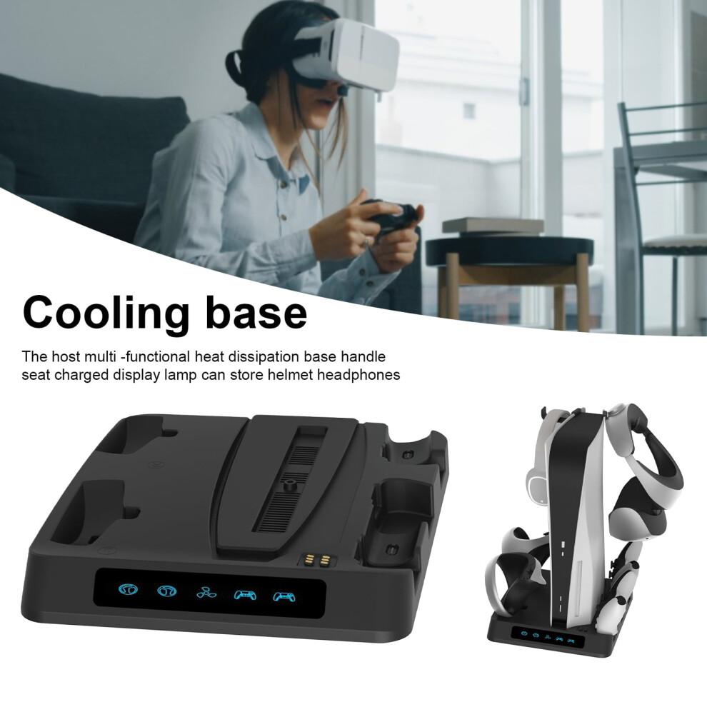 Susuchens Multi-Functional Charging Dock For Ps Vr2, Compatible With Ps5 Controller, Heat Dissipation, Led Stand With Headset Display 9110895346600
