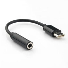Adattatore da USB-C a jack da 3,5 mm - Compatibile con tutti i modelli Samsung (S21, S22, S23, S24, S25 ecc.) NERO
