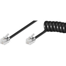 The telephone handset coiled cable