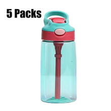 Gourde Fanshluo 480 ml pour enfants avec bouchon à paille et poignée, facile à utiliser pour l'école (en promotion)