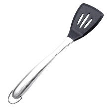 Ustensiles de cuisine en silicone, spatule à manche en acier inoxydable, idées cadeaux, outils antiadhésifs