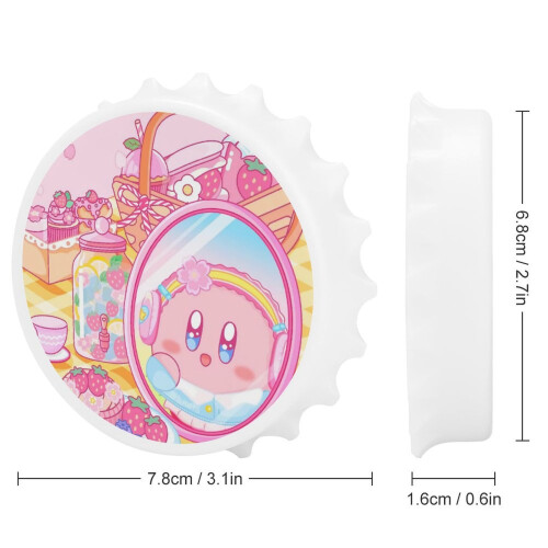 Μαγνητικό ανοιχτήρι μπουκαλιών Kirby με μαγνήτες ψυγείου - Αυτοκόλλητο - Μοναδική 1