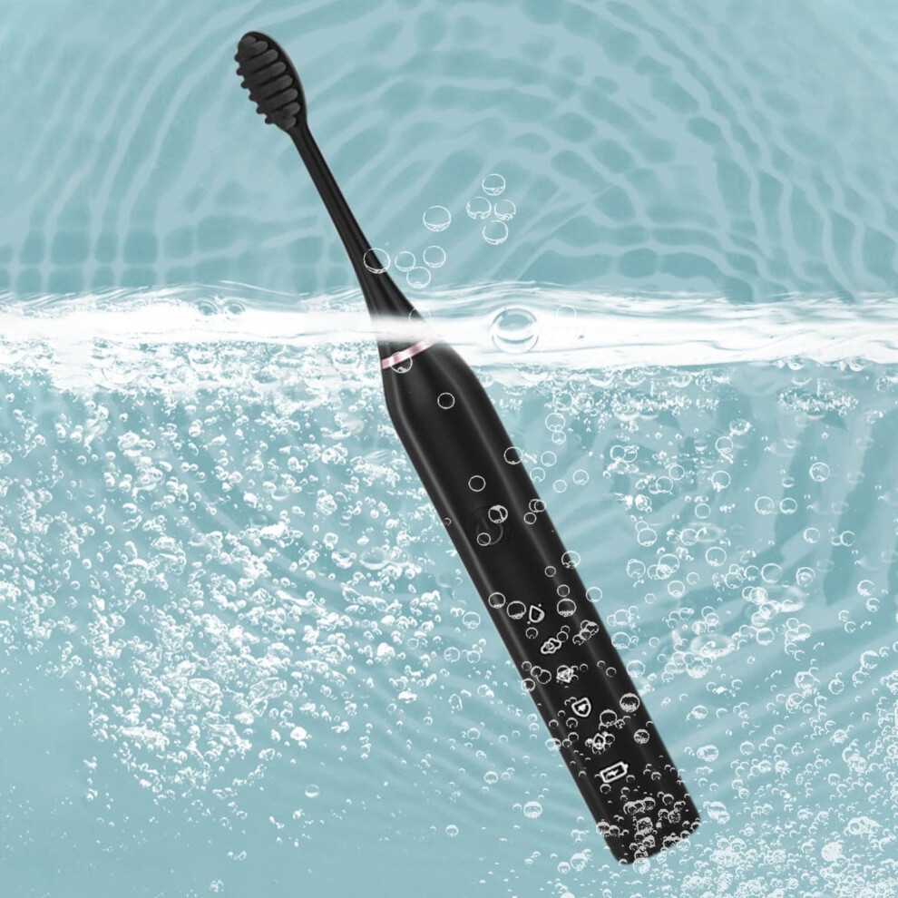Quinlirra 50% off Powerful Electric toothbrush Adult Timer Brush 5 Mode USB Charger Rechargeable tooth Brushes Replacement Heads Set