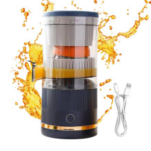 Electric Citrus Juicer with Automatic Pulp Separation, Low Noise, 7.4V for Orange Lemon Grapefruit Blue