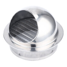 Stainless Steel Vent Hood with Sleek Silver Finish, Kitchen Exhaust Vent Cover for Range Hoods
