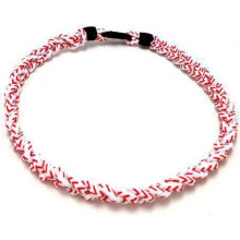 OOIN Package of 12 Baseball Titanium Necklaces for Boys Tornado Braided Rope Necklace