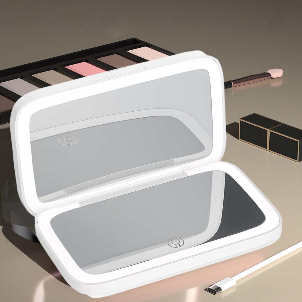 Light Flohua Christmas Gifts Clearance Handheld Carrying Mirrordouble Sided Refill Cosmetic Mirrortri-Colour Ed Small Mirror