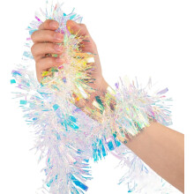4Pcs Tinsel Garland, 26.2 Ft Sparkly Metallic Decorations for Birthday, Wedding, Christmas, Indoor Outdoor Party Decor