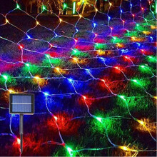 Daiosportswear Clearance Solar Net Mesh String Lights Outdoor Led Lights for Party Christmas