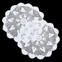 2Pcs Cotton Round Doilies Lace Tablecloth Crochet Cup Pad Mats for Tables Coffee Cup DIY