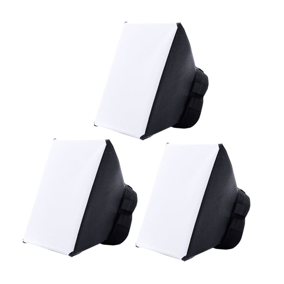 Qianheqian 3pcs Universal Photography Softbox Portable Flash Softbox Diffuser Compatible for DSLR Flash Speedlite
