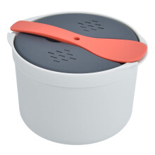 Microwave Rice Cooker 2L BPA with Steam Vent, Food Grade Steamer Pot for Home and Travel