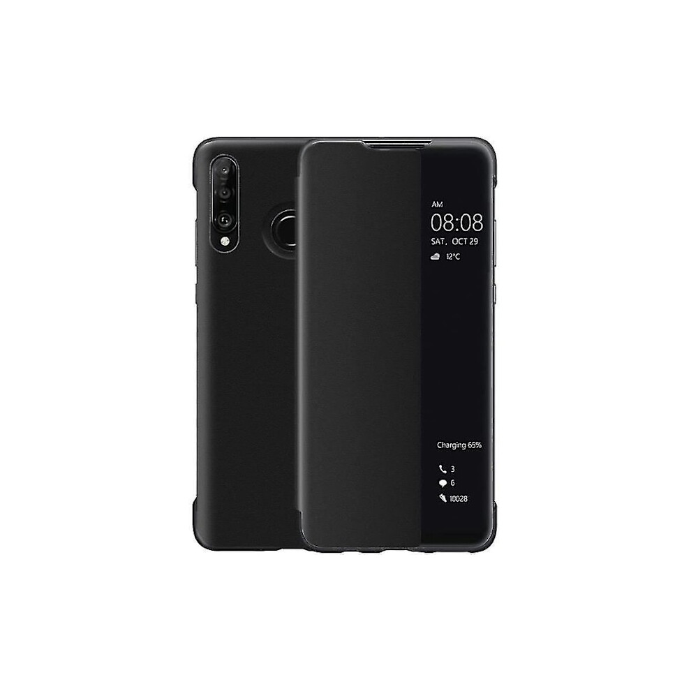 Compatible With Huawei P30 Lite Case, Smart View Leather Flip Case, [Power Saving Mode][Full Protection](P30lite, Blue 9389440729377