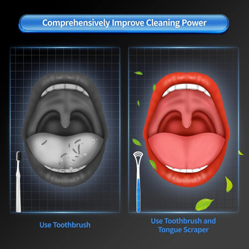 Tongue Scraper Cleaner, 3-Pack in Assorted Colors 2