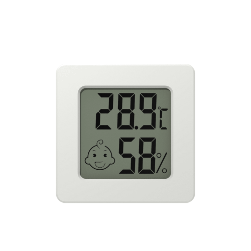 Mini LCD Digital Thermometer Hygrometer Temperature Meter Humidity Sensor Button Set with Battery White 1