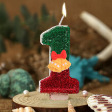 Racsoh Christmas Ornaments, 0-9 Digital Candle Bells for Cake, Birthday & Festival Decoration, Compatible with Xmas Mood Lighting