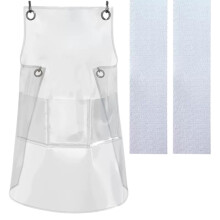 Yesbay 1 Set Haircut Apron Waterproof 3-pocket Design Adjustable Foldable Anti-stick TPU Salon Barber Work Apron Hair Cutting
