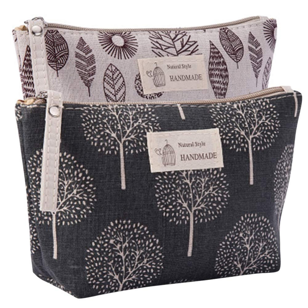 Womens And Girls Funny Canvas Makeup Bag Roomy Cosmetic Bag Pouch Purse Handbag With Zipper