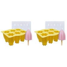 2024 New Mould Homemade Shapes Silicone Ice Silicone Ice Maker Homemade Ice For Kids ( Star Fruit) 1pc *2PCS