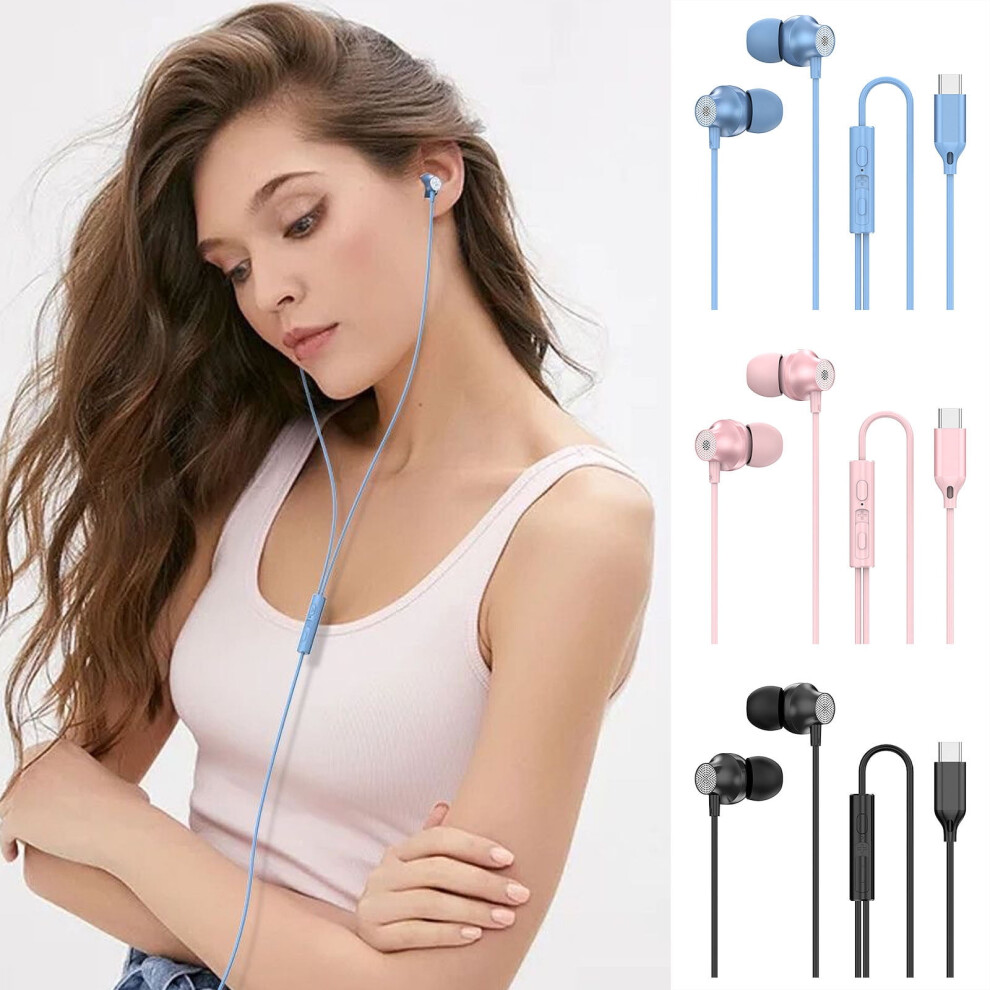 Jacenvly 2024 New Tooth Headphones, Sports In-Ear Earphones With Subwoofer, Wired With Microphone, Compatible With Xxx, For Men And Women, Blue 9389440454255