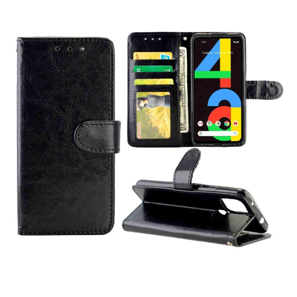 Flip Case For Google Pixel 4A 5G Magnetic Closure Shockproof Kickstand Pu Leather Card Holder 9389440454620