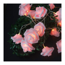 Hariumiu Fairy String Light Led Rose Flower String Light Realistic Looking Battery-powered Valentine's Day Led String Lamp Hanging Decoration