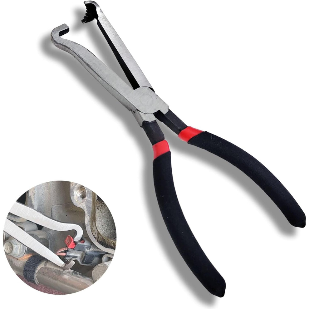 Upgraded 37960 Electrical Disconnect Pliers, 8In Automotive Tools Compatible With Push Tab Style Plugs 9389440457386