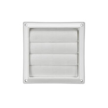 6 Inch White Plastic Louvered Vent Cover Weather Resistant Outdoor Wall Vent