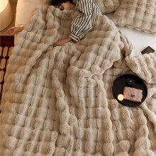 Luxury Faux Fur Throw Blanket Deer Print, Reversible Sherpa, Soft Warm 60x80 Grey for Couch Bed Sofa, Christmas Decor A145