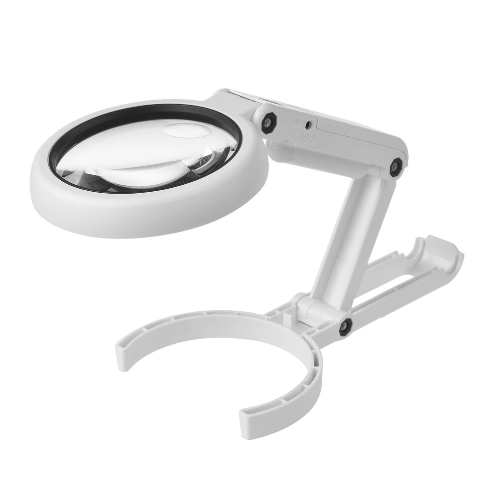 Light Kkmoon 5X 10X Handheld Desk Magnifier With Led And Stand Usb Powered Illuminated Magnifying Glass For Crafting Clo
