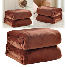 Poaug Blanket Clearance Blanket Flannel Queen Blanket Luxurious and Comfortable Microfiber Plush Blanket,Home Decor on Sale Coffee