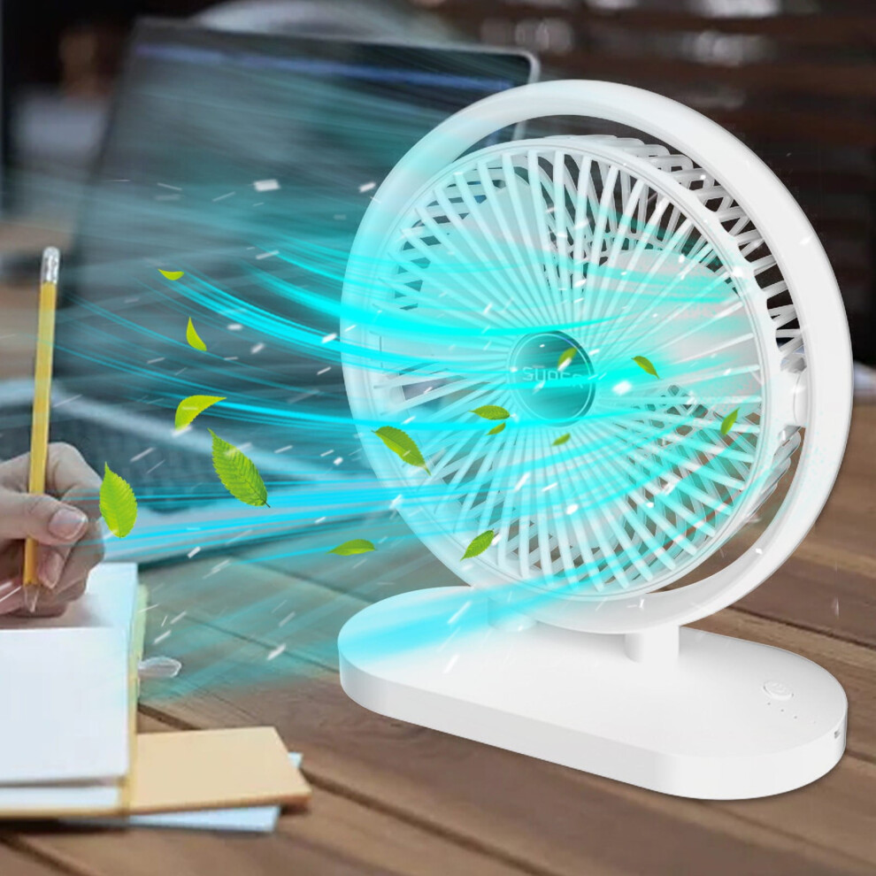 Oyigu Silent Three-Speed Multi-Angle Supply Small Fan 9In Silent Double Bracket Strong Wind Fan, Quiet Fan On Clearance 9389440501966