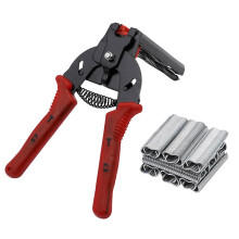 Hog Ring Pliers Kit with 600 Clips, Multi-Functional for Fence Fastening, Auto Upholstery, Wire Cage, Snap Ring Pliers Set