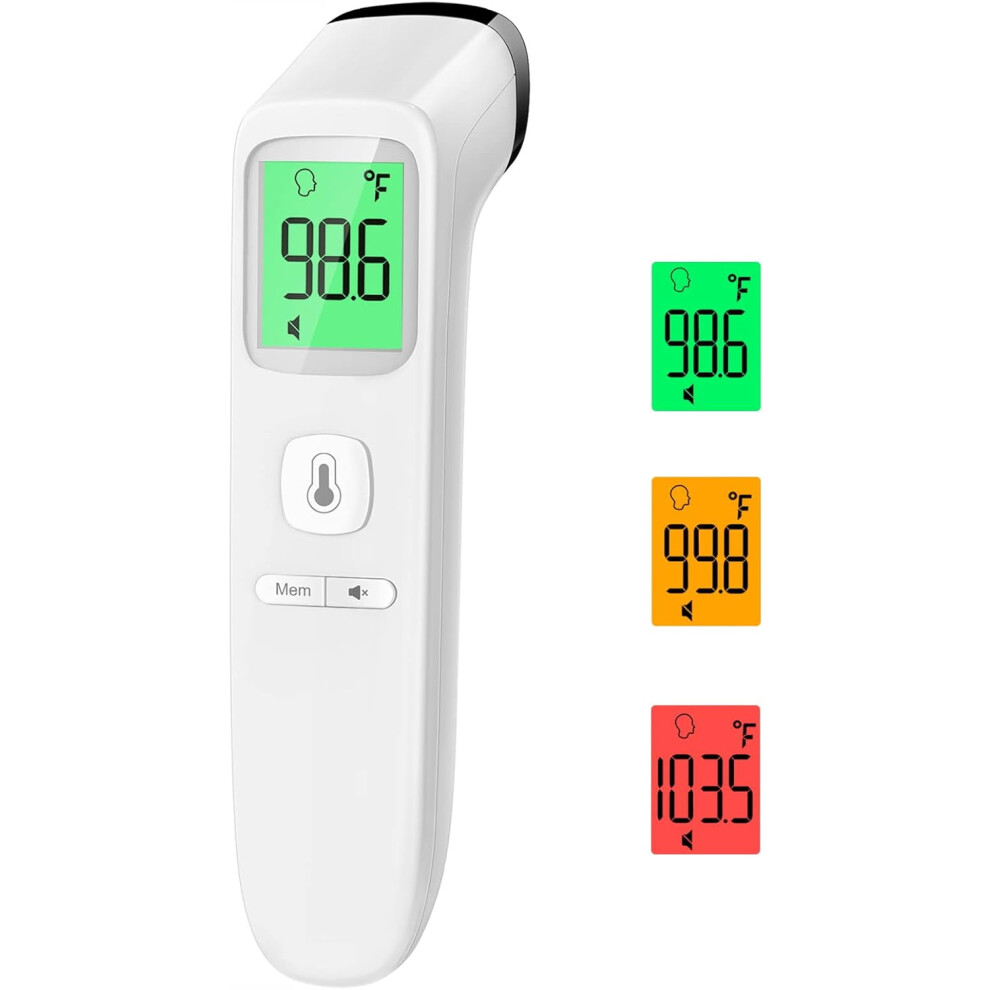 No-Touch Thermometer for Adults and Kids, Accurate Digital Baby Thermometer, FSA HSA Eligible, Fever Alarm & Silent Mode, 2 in 1 Forehead & Object