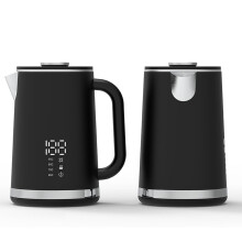 Electric Kettle 1.6L Double Wall Stainless Steel Cool Touch 1500W Rapid Boil Auto ShutOff Black