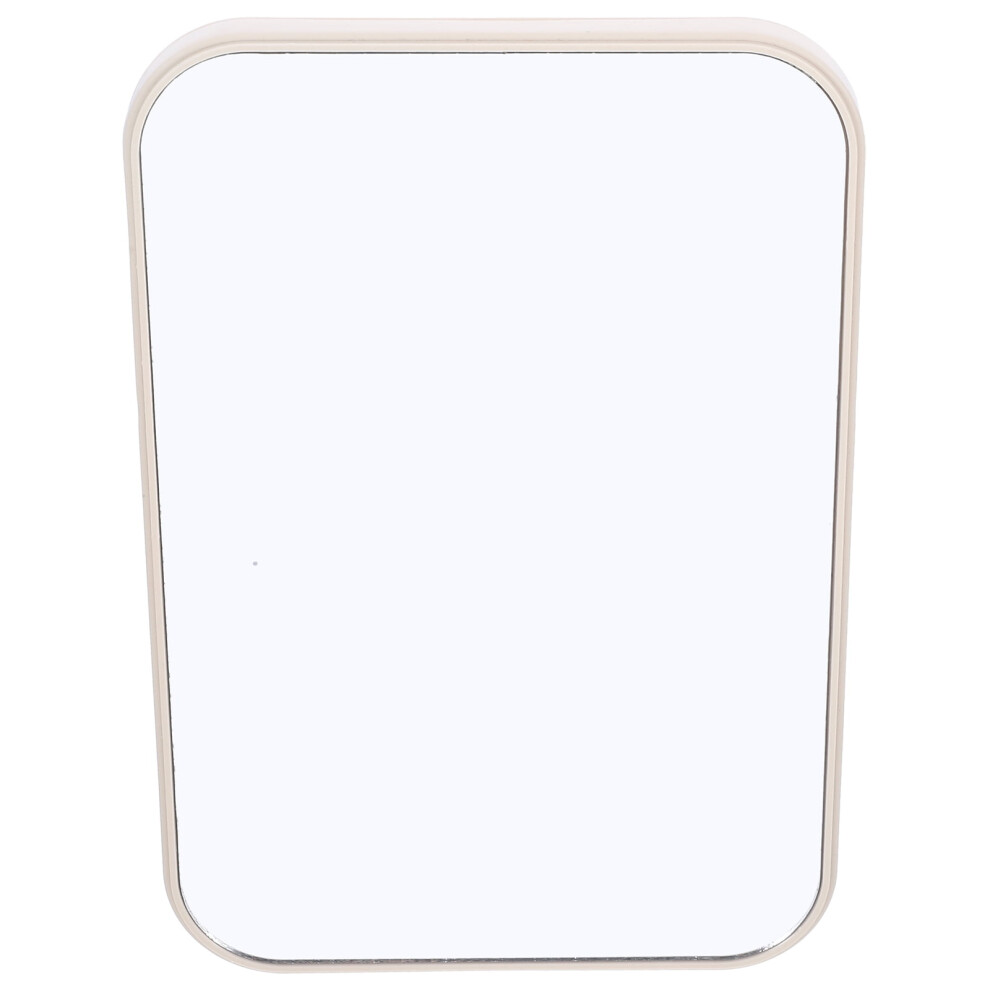 Beige Mirror For Vanity Simple Rectangular Desktop High-Definition Makeup Folding Portable (Small ) Mirrors Miss Glass