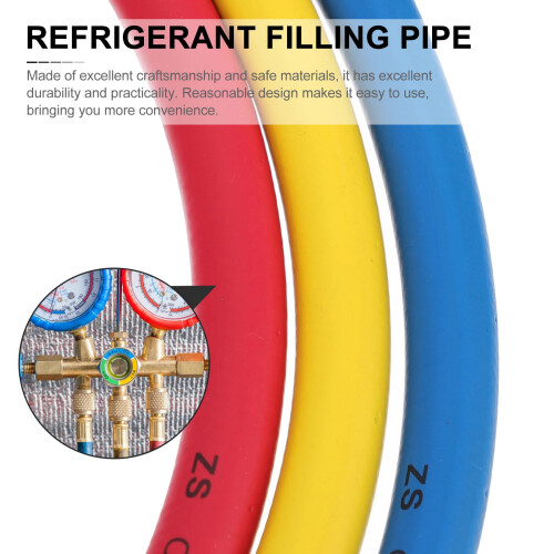 3 Pcs Fluoride Adding Pipe Refrigerant Recharge Snow Species Hose 2