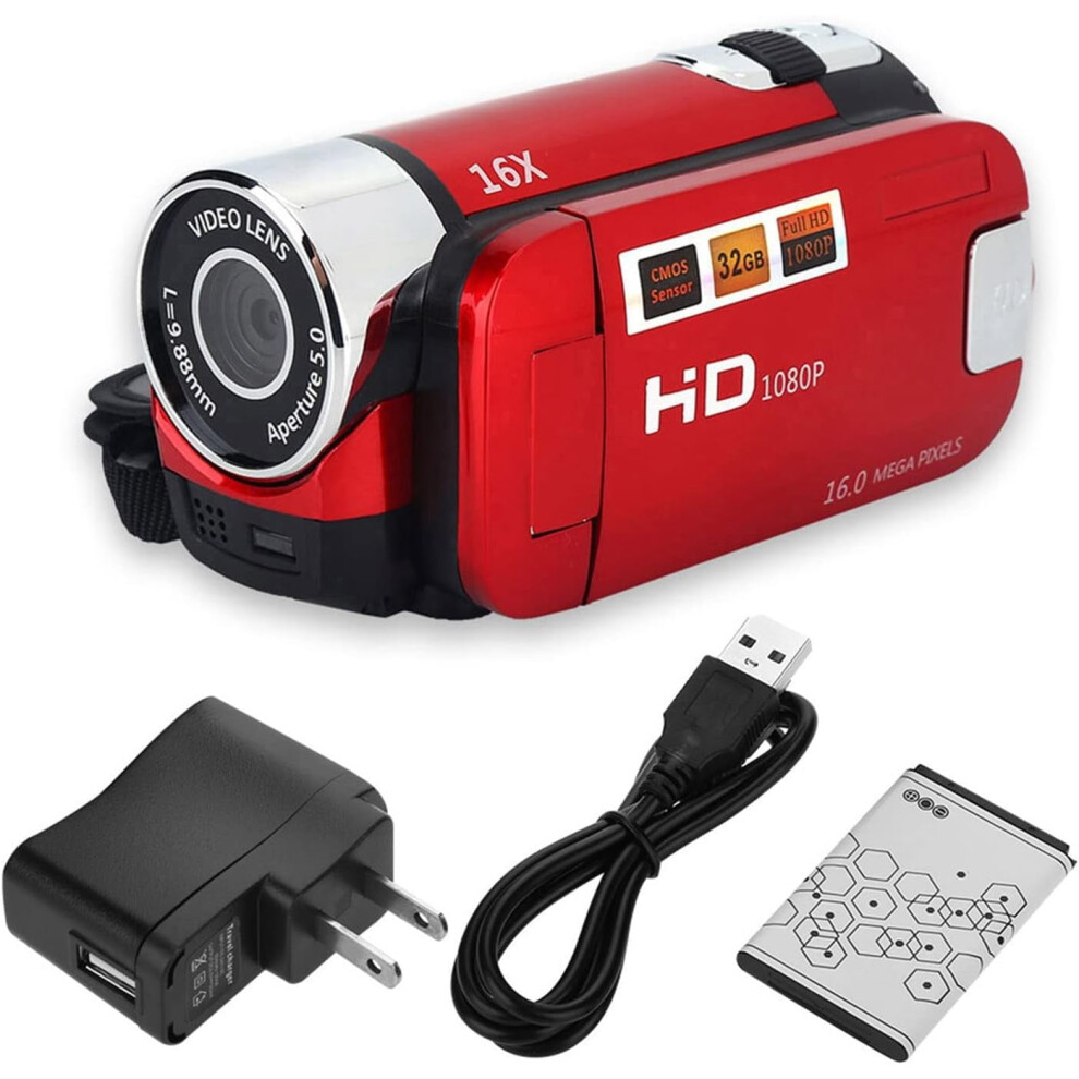 Handheld Video Camcorder Fhd 16X Digital Zoom, Tragbar Dv Digital Camera With Coms Sensor, Builtin Speaker, 270 9389440623880