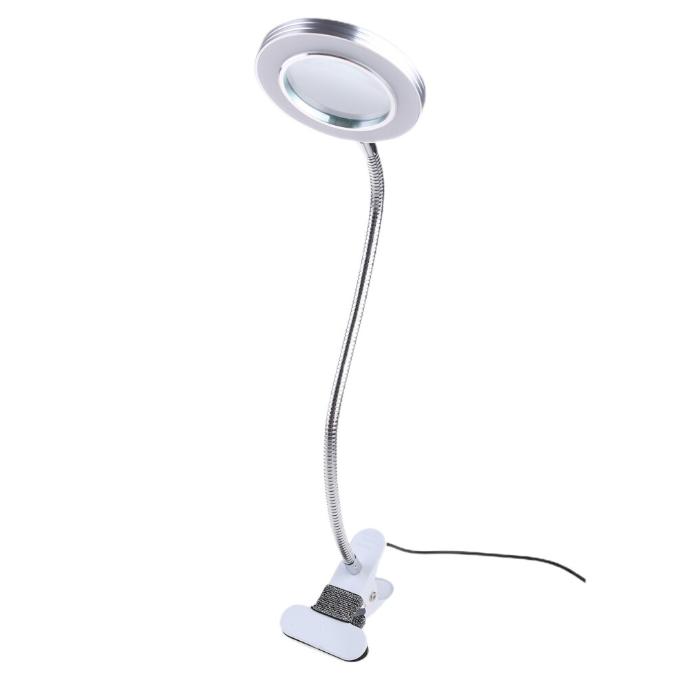 10X Magnifying Glass Lamp with Light Magnifier Light with Clip Adjustable Flexible Magnifying Lamp with USB Powered