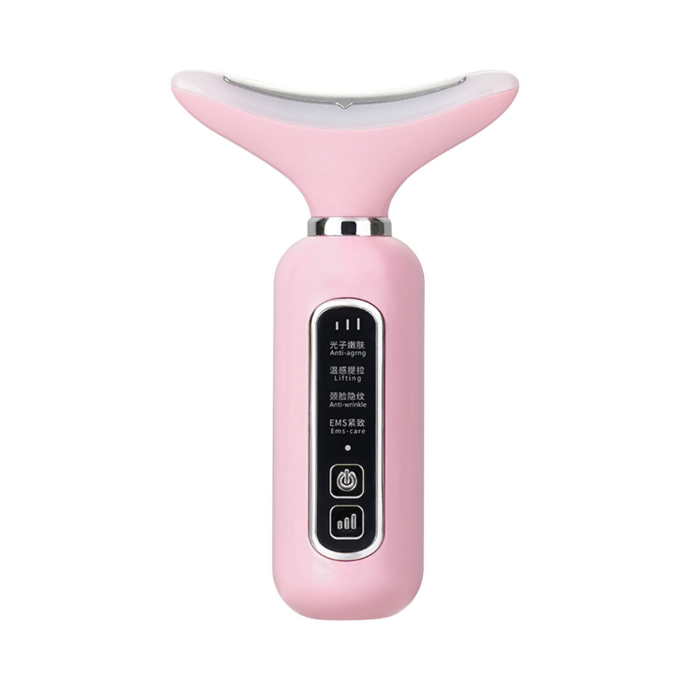 Vibration & Microcurrent Neck Lifting Device, Photon Rejuvenating Beauty Instrument for Face and Neck, Anti-Aging Skin Firming Massager